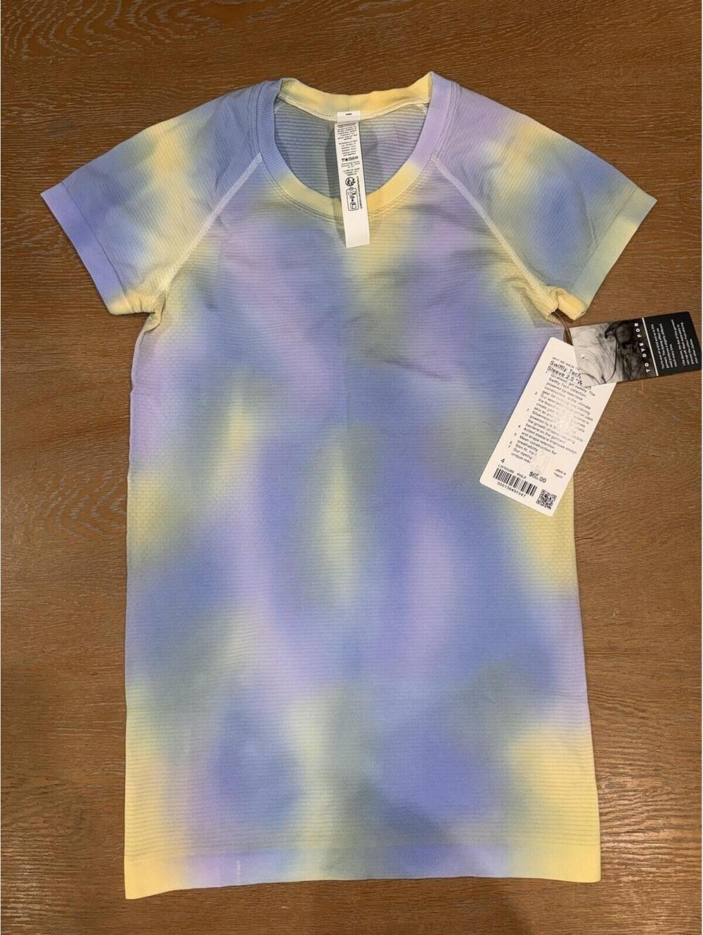 NWT Lululemon Size 4 Swiftly Tech Short Sleeve 2.0 Hip Length Wash PWLF